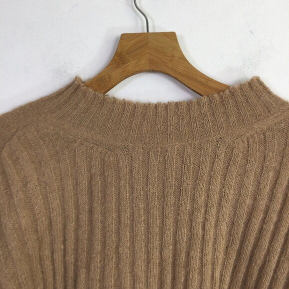 Free People Soft Fawn Alpaca Chunky Knit Mock Neck Sweater Brown Size XS - Picture 8 of 15